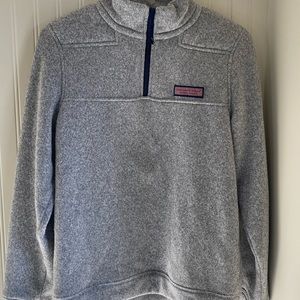 Vineyard Vines L/16 Boys Grey 1/4 Zip Shep Shirt